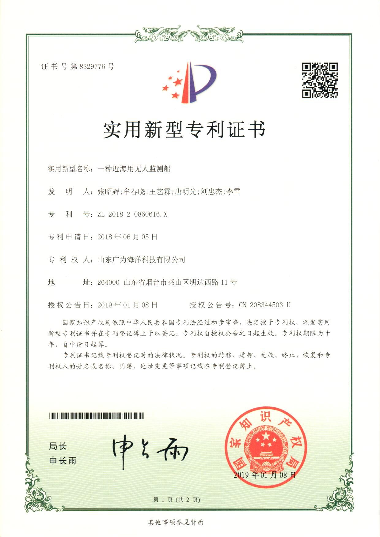 近海用无人监测船