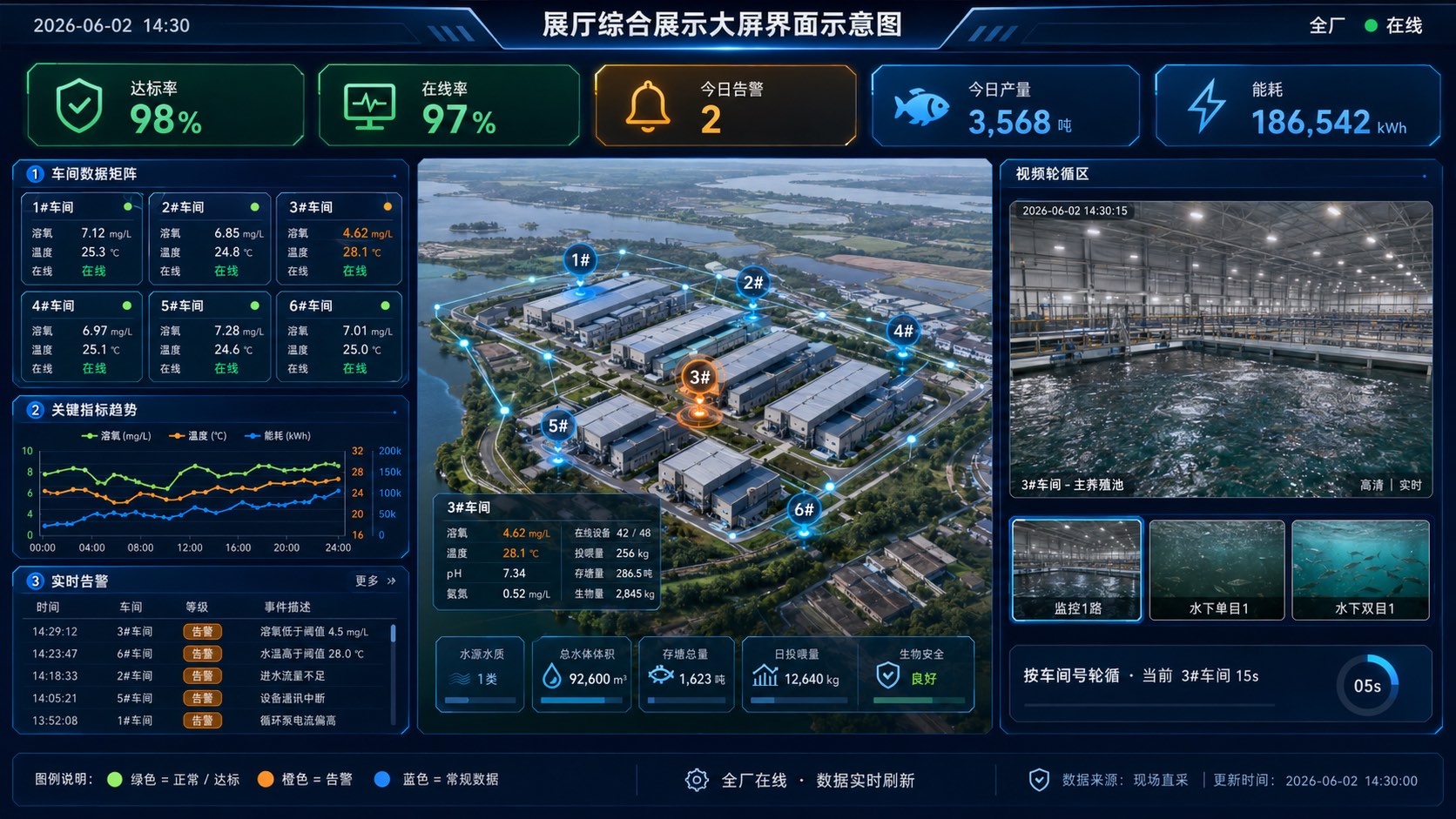展厅综合展示大屏界面示意